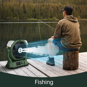 Ventilador recargable con niebla de agua, ventilador portátil con Control remoto y luz LED, Powerbank, ventiladores de mesa para acampar al aire libre, ventiladores - Product Image 5