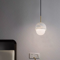 Luminaire suspendu moderne en marbre LED nordique, escalier, hôtel, salon, restaurant, lustre de plafond, lampe d'escalier intérieure