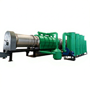 Four de carbonisation rotatif continu pour coques de riz, moteur haute capacité 200-1500 kg/h, fabrication de charbon écologique - Product Image 1