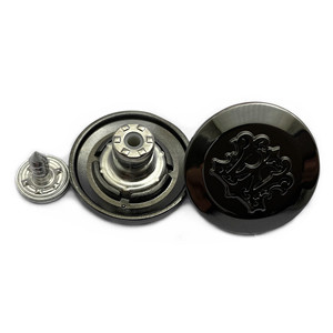 Bottoni in Metallo Dorato e Argento con Motivi Decorativi Antichi da 9MM, 10MM, 12MM, 14MM, 15MM per Jeans - Product Image 4