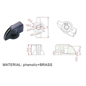 Lot de 12 boutons rotatifs de réglage du <span class=keywords><strong>volume</strong></span> et du tonalité pour basse, modèle CHICKEN HEAD - Product Image 2