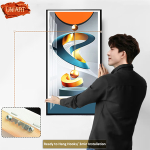 Art mural suspendu en aluminium cristal 3D Art <span class=keywords><strong>d</strong></span>éco brillant, directement <span class=keywords><strong>de</strong></span> l'usine, <span class=keywords><strong>entrée</strong></span>, <span class=keywords><strong>couloir</strong></span>, minimaliste, géométrique, impression en cristal <span class=keywords><strong>de</strong></span> verre - Product Image 4