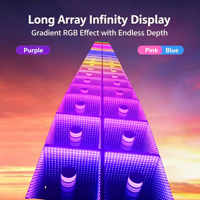 Lumière de piste de danse LED RGB interactive Infinity DMX programmable à changement de couleur, gradation, IP65, Ra80, effets pour fête, bar, KTV, mariage