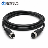 Cable de Extensión GX12 GX16 de 4 Pines Hembra a Hembra IP65 para Cámara, Monitor, Audio y Video