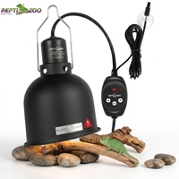 REPTIZOO 100W E26 ETL Contrôleur de Température à Gradation avec Thermostat 20-50°C Affichage LED pour Luminaire Réptile en Enclos