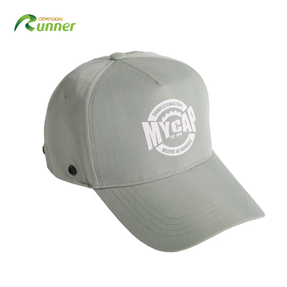 Corredor Novo Design Atacado Relaxado Verde OEM Personalizado Bonés De Beisebol Personalizado Esporte Logotipo Chapéus Gorras