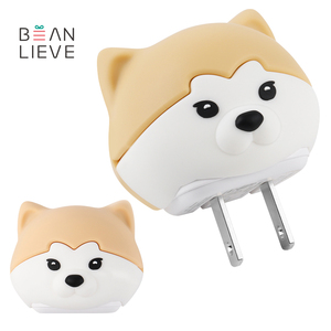 Cargador de pared de perro <span class=keywords><strong>Akita</strong></span> con diseño creativo de estilo japonés, adaptador de corriente de 20W y 30W, cargador de pared USB tipo C de carga rápida para teléfono - Product Image 1