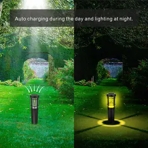 Solar Landscape Path Light Luxus LED Outdoor Poller leuchte für Lawn Garden Walkway Dekoration Beleuchtung