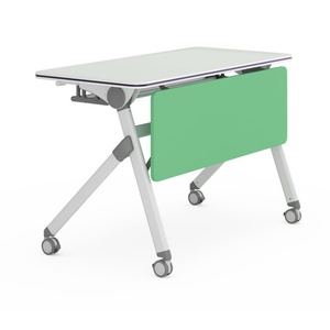 Free Samples Modern <b>Foldable</b> Aluminum Commercial Office Table for School & Hospital Use Eco-Friendly Design - Product Image 2