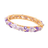 Bracelet en émail sculpté style chinois, incrusté de pierres précieuses ajourées, idéal pour les banquets et les cadeaux de fêtes - Meilleure vente