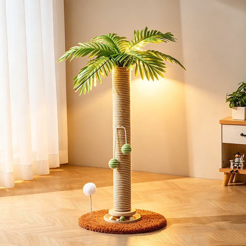 Aire de jeux pour chat en cocotier