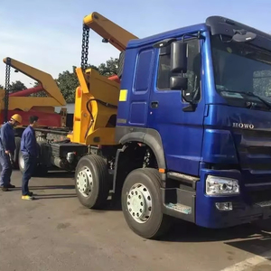 رافعة جانبية طراز Sinotruk HOWO 400 حصان 37 طن 20 قدم رافعة شاحنات نقل حاويات مركبات - Product Image 2