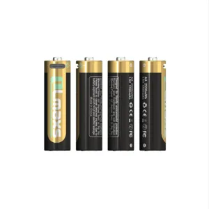 零售商热锂离子电池组Aa c型端口可充电电池2550mwh 1.5v锂电池Aa Usb锂离子电池