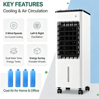 Refroidisseur d'air portable autonome populaire, application multi-scénarios, faible vibration, fonctionnement stable, puissance de refroidissement