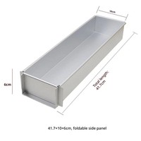 Moule à gâteau rectangulaire en acier inoxydable durable pour tiramisu et gâteaux au fromage, outils de pâtisserie professionnels avec design fixe