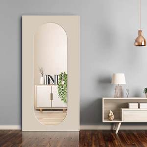 Portes intérieures de ferme en bois massif au design minimaliste moderne, étanches, avec insert en verre, pour usage commercial - Product Image 1