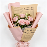 Perlengkapan Florist 20 Lembar Kertas Pembungkus Bunga DIY Tahan Air untuk Buket Bunga, Pernikahan, Ulang Tahun