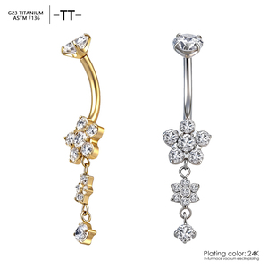 <span class=keywords><strong>Anelli</strong></span> per ombelico in titanio ASTM F136 con zirconia cubica, gioielli piercing, <span class=keywords><strong>anelli</strong></span> galleggianti pendenti per ombelico, orecchini a perno <span class=keywords><strong>Helix</strong></span> - Product Image 1