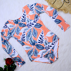 JSN Customize Beachwear 2026 Sports <strong>UV</strong> Bodysuit One Piece Long Sleeves Print Backless Rash Guard Swimsuit Women Fitness <strong>Swimwear</strong> - Product Image 6