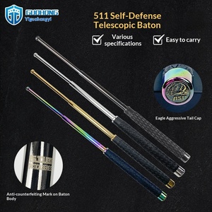 Bastón de Defensa Personal 511 ASP Black Hawk, Bastón Triple Telescópico de Acero para Ejercicio al Aire Libre, Senderismo, Campismo, Artes Marciales - Product Image 5