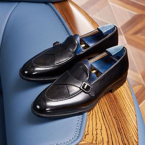 Mocasines de Estilo Británico para Hombre, de Cuero Genuino, Transpirables, con Hebilla de Correa, Zapatos Casuales de Otoño, Impermeables, que Aumentan la Estatura - Product Image 6