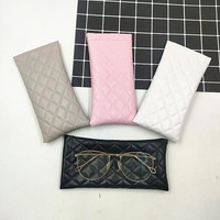 Étui à lunettes en cuir PU solide, boîte à lunettes portable, grande capacité, pochette de voyage, protection des lunettes, organisateur de rangement