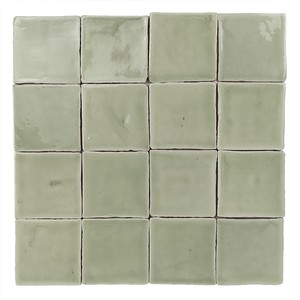 Piastrella in Ceramica Vitri Jade 10x10 Verde Opaco per Rivestimento Bagno e Pavimento - Product Image 1