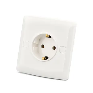 High quality pc copper safety 16A 1 gang 2 pin earth schuko socket