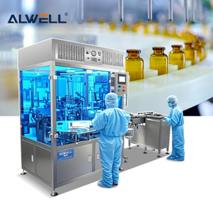 Hot lỏng tự động lọ nhỏ giọt chai bằng miệng chất lỏng xi-rô điền đóng nắp máy dán nhãn ổ đĩa điện PLC Core cho hóa chất - Product Image 1