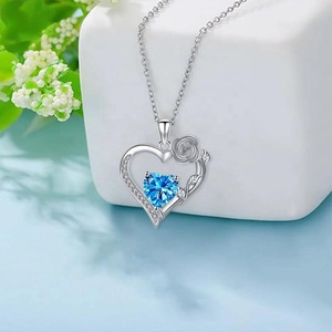 44/2000 thanh lịch cao cấp tăng hình trái tim Vòng cổ cho phụ nữ hợp thời trang mới thời trang đồ trang sức với Christian Tôn Giáo teme - Product Image 2