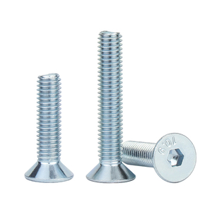 Lớp 10.9 kẽm mạ din7991 <span class=keywords><strong>Hex</strong></span> ổ cắm chìm đầu Vít Đầu Phẳng Allen bu lông M3 M4 M5 M6 M8 M10 M12 M14 M16 M18-M24 - Product Image 3