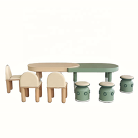 Ensemble table et chaise d'étude modernes en bois écologique de haute qualité pour enfants d'âge préscolaire, pour la maison, l'école et l'hôtel