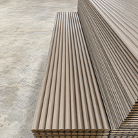 Panneaux décoratifs pour murs, panneaux acoustiques, panneaux décoratifs flexibles en bois tambour, panneaux muraux cannelés flexibles