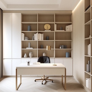 Libreria Moderna Multistrato in Legno Bianco con Design ad Arco Personalizzato, Armadio Portaoggetti all'Ingrosso - Product Image 6