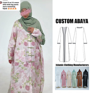 Sharut Abaya Usine OEM/ODM Modeste <span class=keywords><strong>Kimono</strong></span> De Luxe Musulman Femmes Robe Lin <span class=keywords><strong>Chinois</strong></span> <span class=keywords><strong>Traditionnel</strong></span> Cheongsam Modeste Dubaï Abaya 2025 - Product Image 1