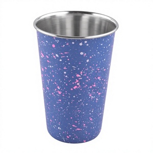 Designs de bandes de verre à eau en acier inoxydable étincelant avec Pes Bouteille sous vide en acier inoxydable thermique Tumbler Tasse à ventre à double paroi - Product Image 1