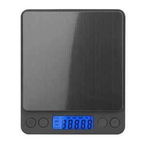 उच्च गुणवत्ता वाले स्टेनलेस स्टील पोर्टेबल इलेक्ट्रॉनिक स्केल एलसीडी डिस्प्ले खाद्य रसोई वजन मापने के लिए 2 किलो क्षमता बैटरी - Product Image 1
