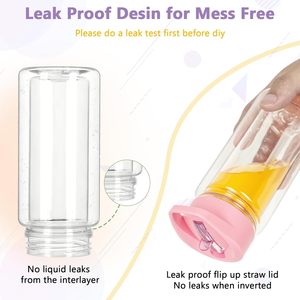 Wholesale 500ml PC Plastic Reusable Drinkware Transparent Portable 16oz Tumbler Outdoor <b>Travel</b> Sports <b>Bottle</b> Lid Applicable - Product Image 3