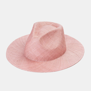 VW0403 European Design Simple Fashion Jazz Straw <strong>Hat</strong> Summer <strong>Bare</strong> Body Dyed Treasure Grass for Sun Protection Wide Brim <strong>Hat</strong> - Product Image 4