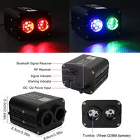 Projecteur d'étoiles à fibre optique 20W RGBW, kit de plafonniers scintillants pour voitures, 12V, entrée 0.75mm, lampe PMMA, ciel étoilé