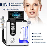 Appareil d'hydrodermabrasion à l'oxygène H2O2 8 en 1, petit appareil de beauté à bulles, appareil d'hydratation sans aiguille pour usage en salon