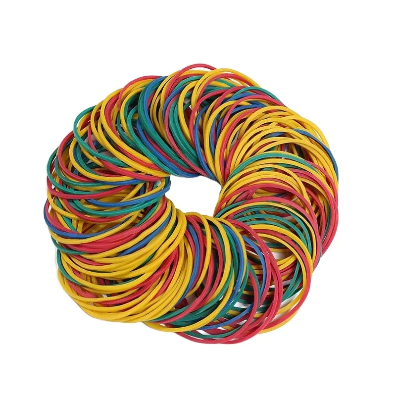 Durable Bulk Elastic Small Colored Rubber Bands Strong Stretchable Rubber Bands for School Home Bank Office Supplies