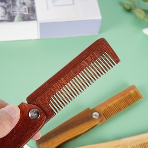Peines de Madera de Sándalo Natural Antiestáticos, Peine Plegable Pequeño de Bolsillo para <span class=keywords><strong>Barba</strong></span> y Bigote para Hombres - Product Image 5