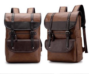 Vendita calda LOGO personalizzabile Retro zaini da viaggio all'aperto multifunzionale <span class=keywords><strong>zaino</strong></span> per Laptop da <span class=keywords><strong>uomo</strong></span> in <span class=keywords><strong>pelle</strong></span> sintetica Business Bag - Product Image 4