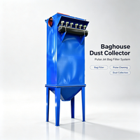 Système de dépoussiérage industriel à filtre à sacs, type Pulse Baghouse, avec convoyeur à vis pour le nettoyage des poussières des moulinets à céréales et aliments pour animaux