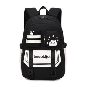 Wholesale Custom High Quality Fashion <b>Student</b> <b>Backpack</b> Waterproof Cute Girls Teenagers Bag Polyester Zipper School Bag 2024 - Product Image 3