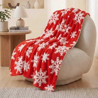 Plaid en polaire sherpa texturé flocon de neige 3D, double couche, chaud et douillet, vente en gros pour la maison, le bureau et les cadeaux de fêtes