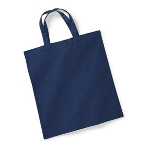 Sac fourre-tout en coton personnalisable, bleu marine, taille unique, promotionnel, décontracté, forme carrée - Product Image 1