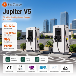 สถานีชาร์จรถยนต์ไฟฟ้า Starcharge Jupiter V5 60kW CCS2 200A ประสิทธิภาพสูง 96% รองรับ OCPP 1.6 2.0.1 พร้อมเต้ารับ AC ในตัว ชาร์จเร็ว - Product Image 1