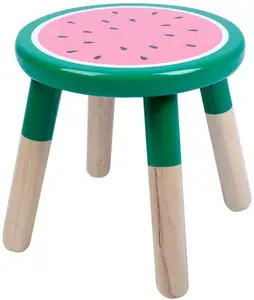 西瓜家具手工彩绘儿童实木硬果木椅子